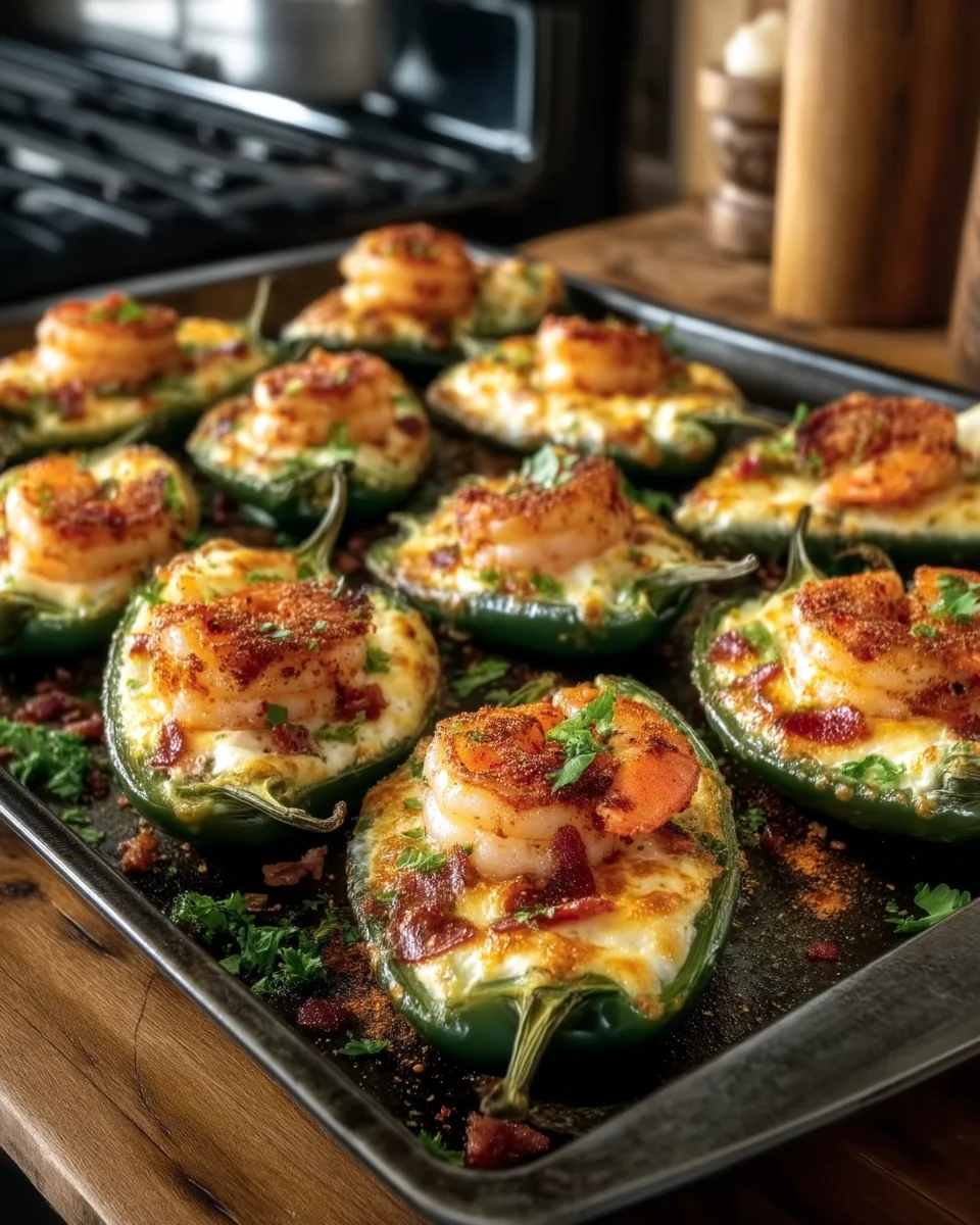 Fiery Cajun Shrimp Stuffed Jalapeños: A Spicy Delight!