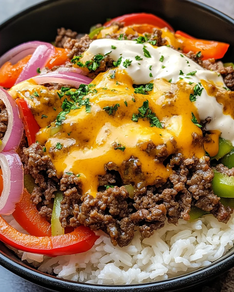 Philly Cheesesteak Bowl Philly Cheesesteak Bowl