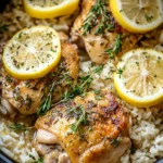 Slow Cooker Lemon Herb Chicken and Rice