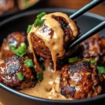 Korean BBQ Meatballs with Spicy Mayo Dip