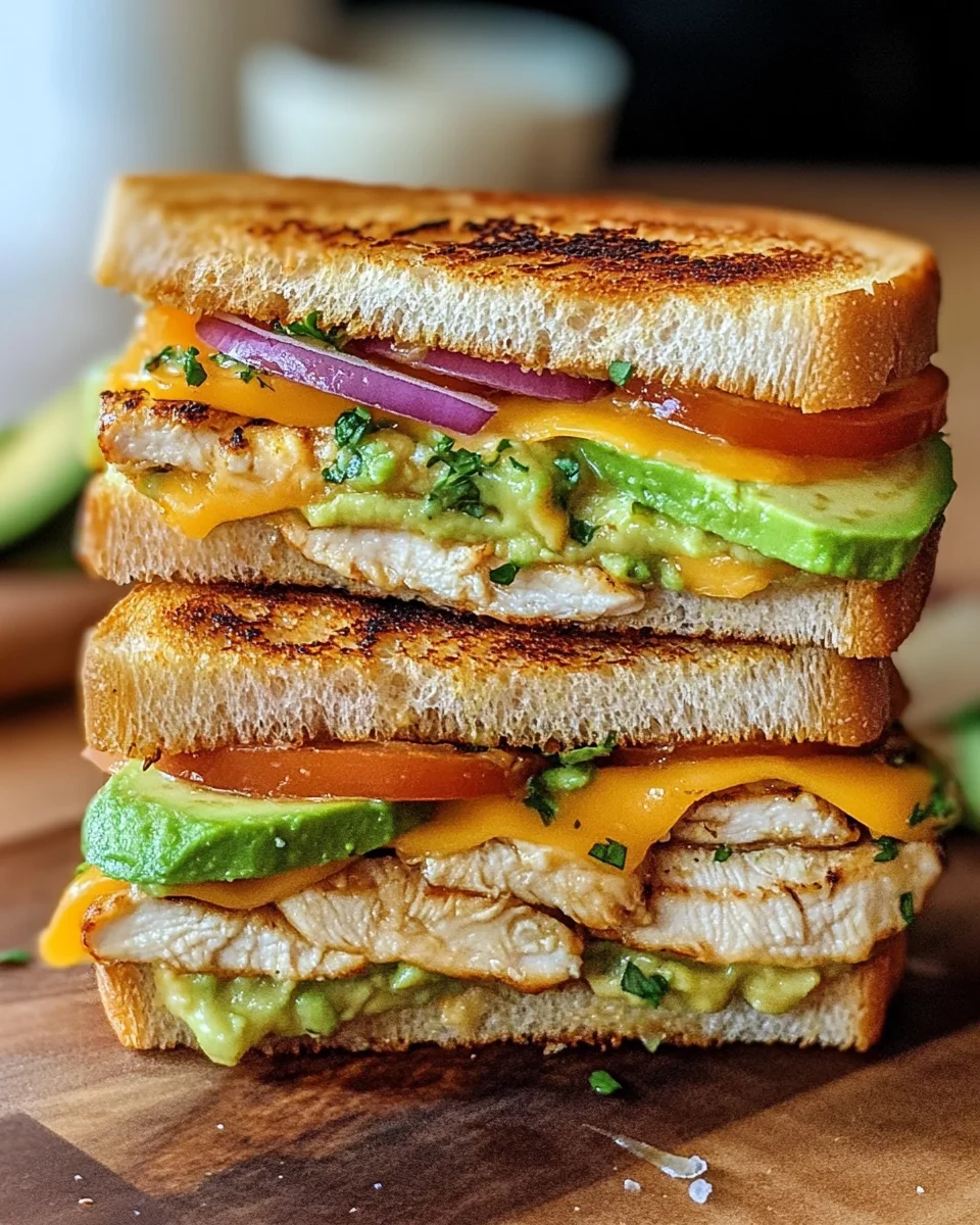 Chicken Avocado Melt Sandwich