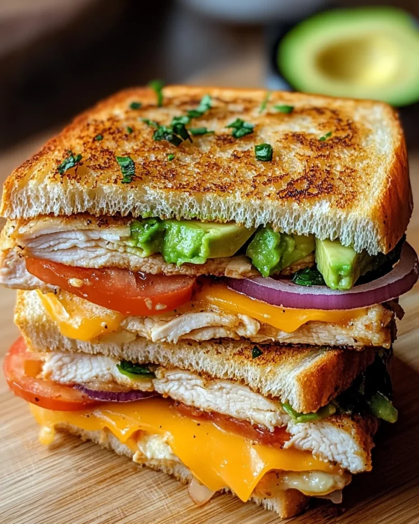 Chicken Avocado Melt Sandwich