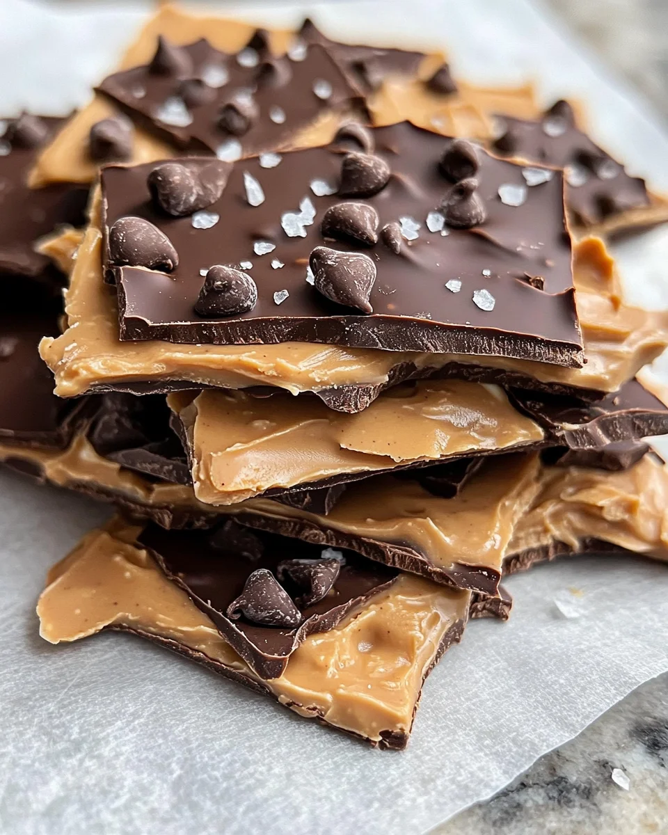 Peanut Butter Chocolate Greek Yogurt Bark