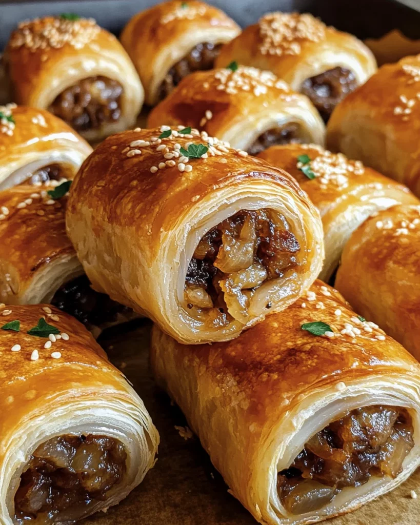 French Onion Sausage Rolls