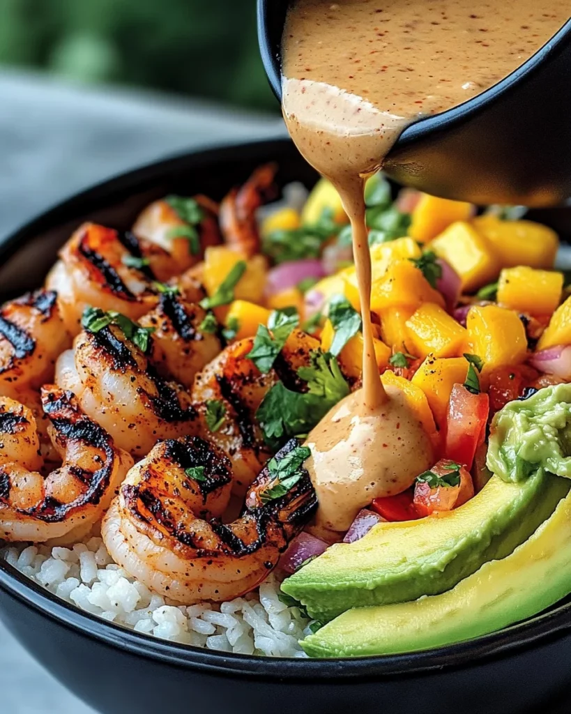 Shrimp and Avocado Bowls with Mango Salsa