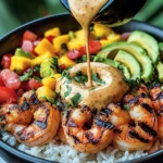 Shrimp and Avocado Bowls with Mango Salsa