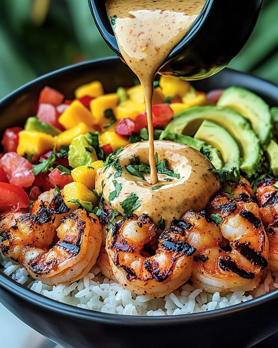 Shrimp and Avocado Bowls with Mango Salsa