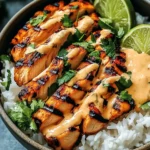 Sweet Chili Chicken Bowl with Coconut Lime Drizzle
