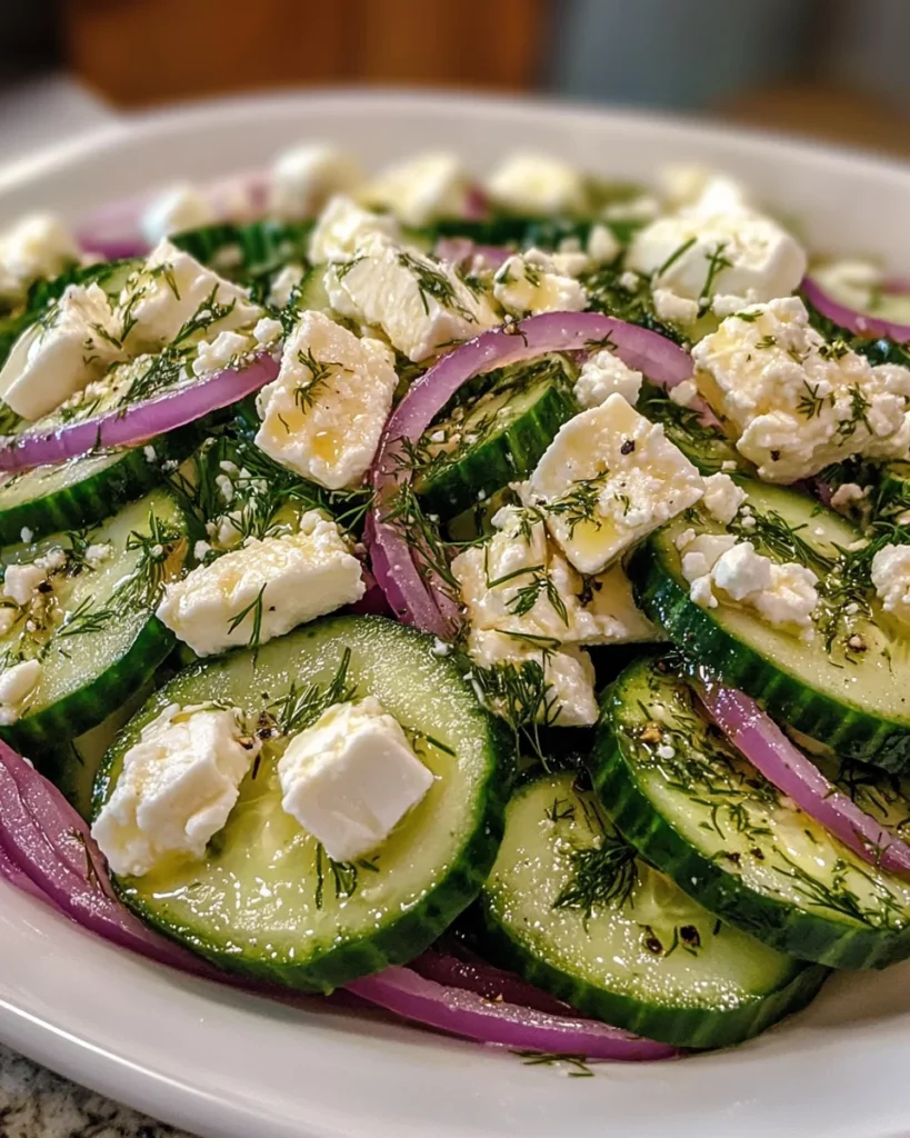 Cucumber feta salad
