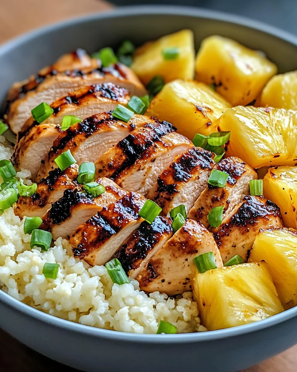 Pineapple Chicken Cauliflower Rice Bowls for a Tasty Meal!