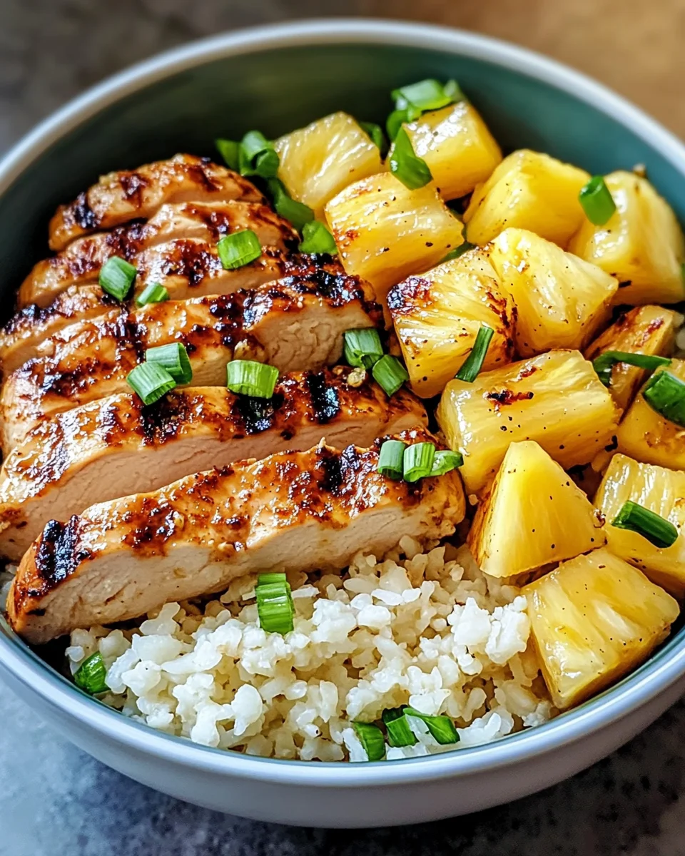 Pineapple Chicken Cauliflower Rice Bowls for a Tasty Meal!