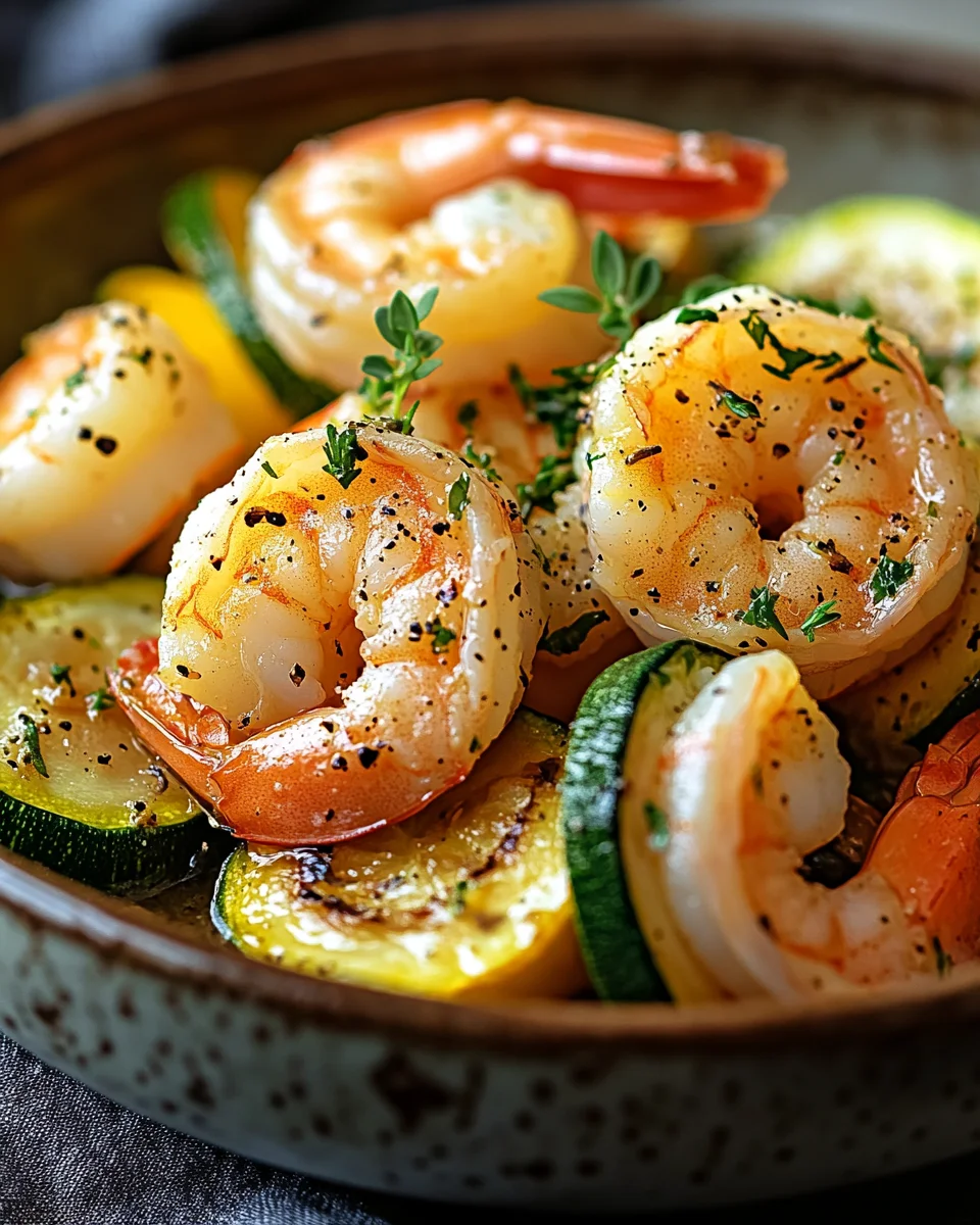 Garlic Shrimp and Zucchini
