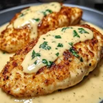 Parmesan Crusted Chicken with Creamy Garlic Sauce