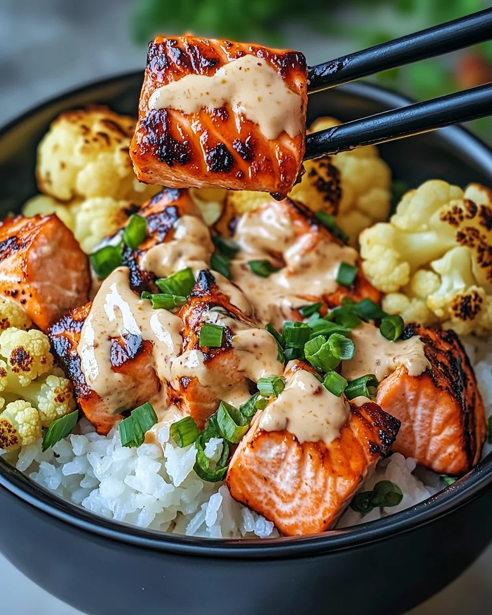 Sriracha Honey Salmon Bowls