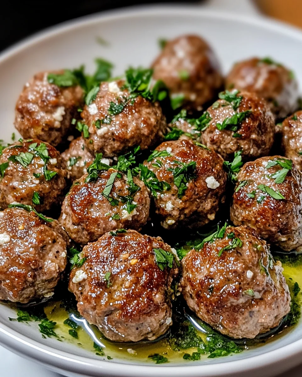 Keto Greek meatballs