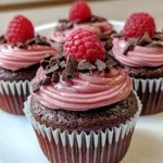 Raspberry Chocolate Lava Cupcakes
