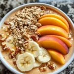 Peach Cobbler Smoothie Bowl