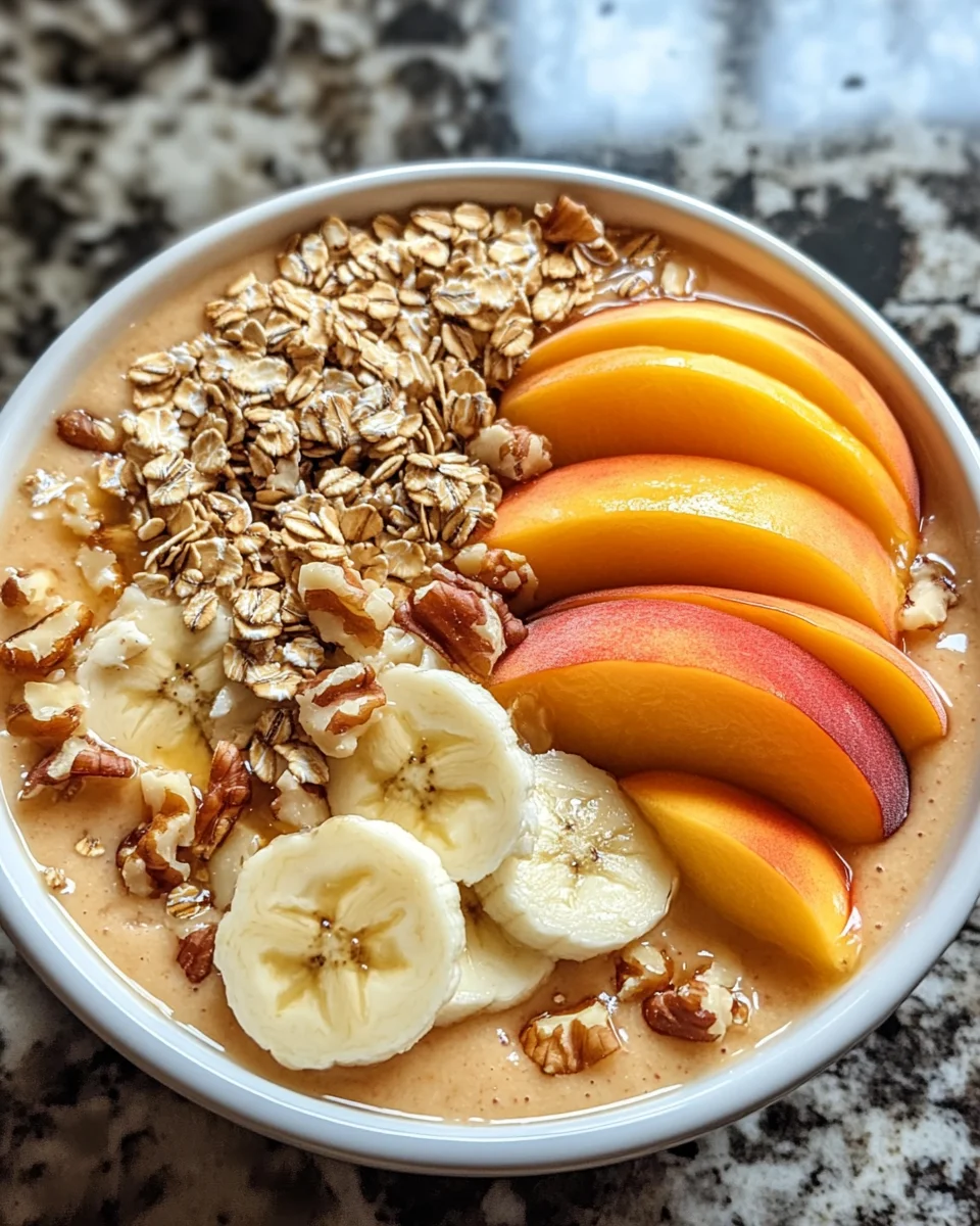 Peach Cobbler Smoothie Bowl