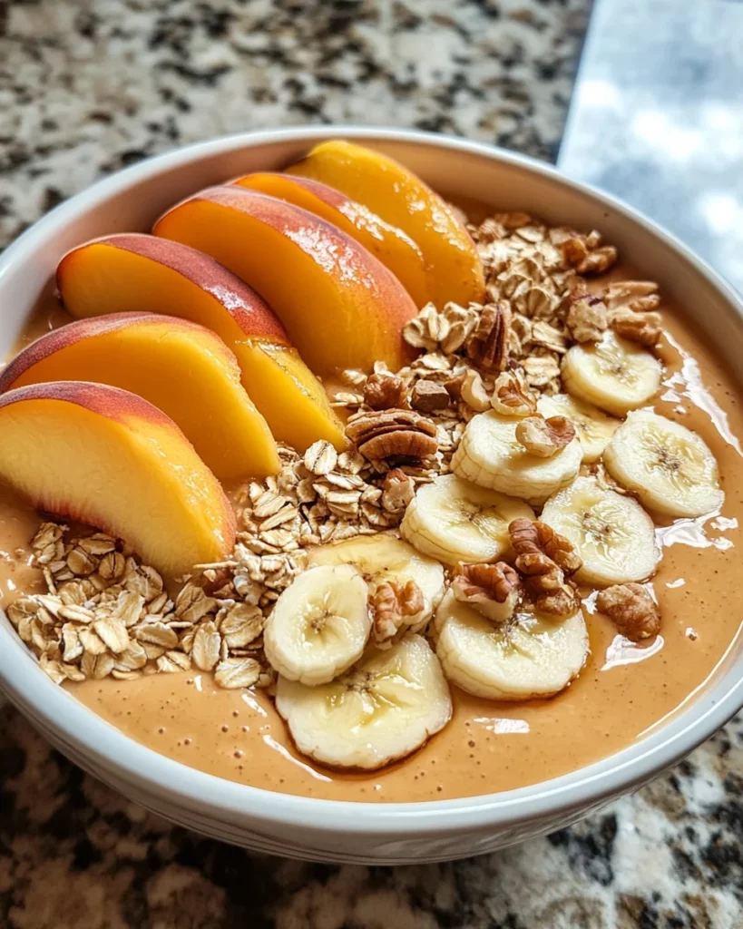 Peach Cobbler Smoothie Bowl