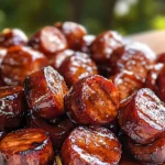 Maple BBQ Hasselback Kielbasa Bites