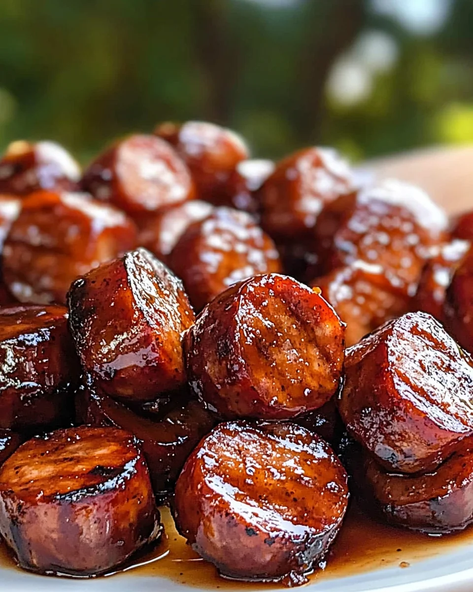 Maple BBQ Hasselback Kielbasa Bites that Wow Your Guests!