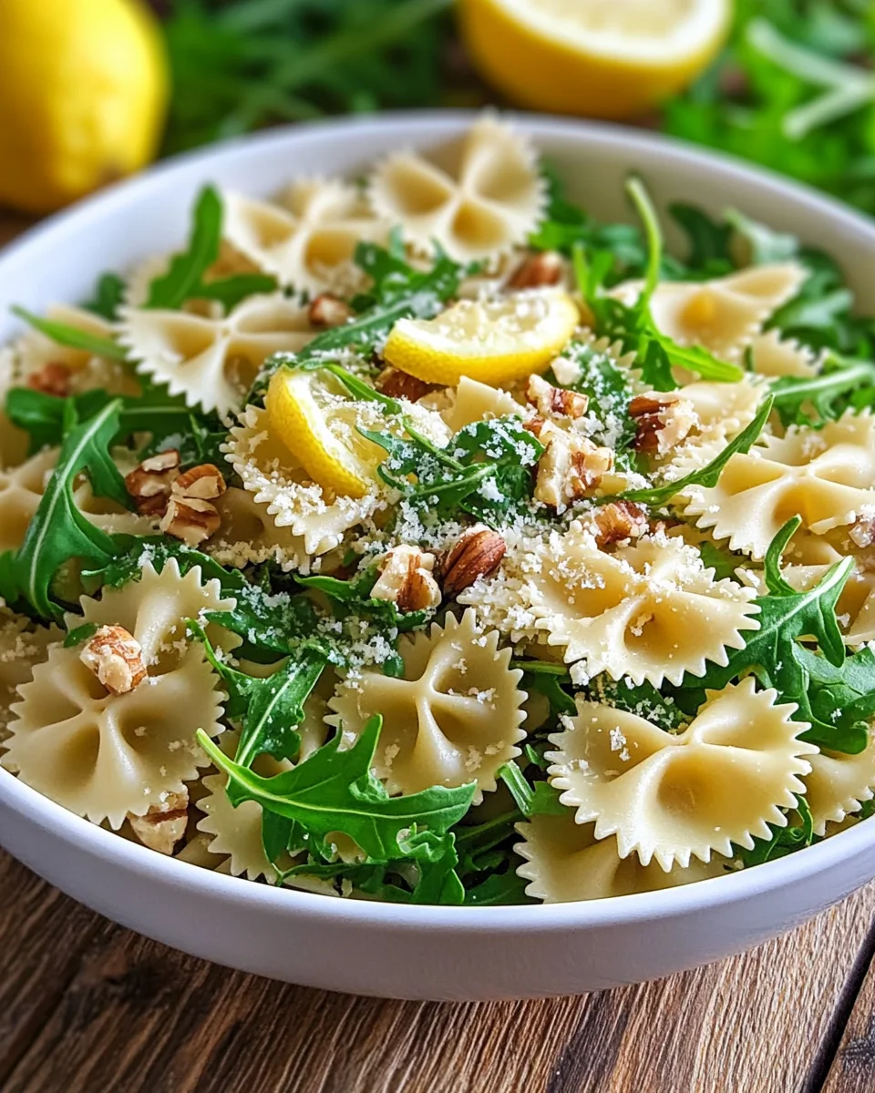 Lemon Arugula Pasta Salad