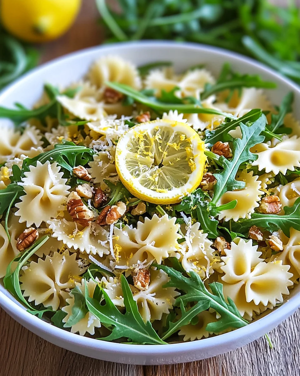 Lemon Arugula Pasta Salad: A Refreshing Delight to Try!