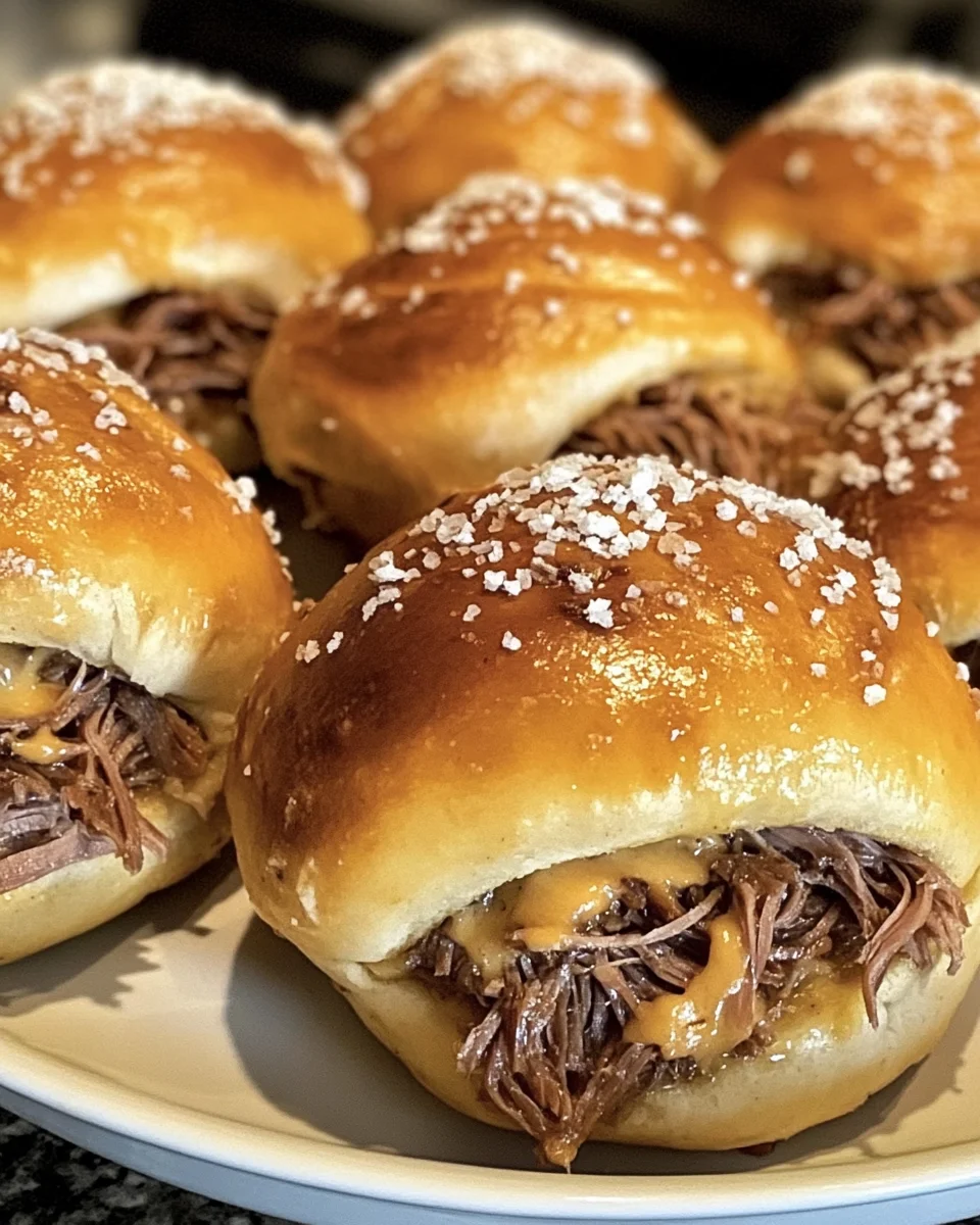 Smoked Brisket & Beer Cheese Pretzel Bombs: Yum!