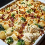 Chicken Gnocchi Alfredo Bake