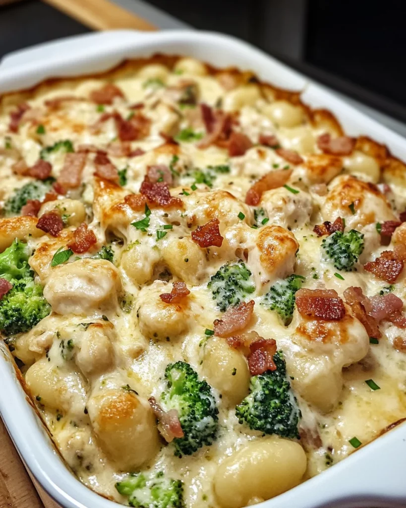 Chicken Gnocchi Alfredo Bake