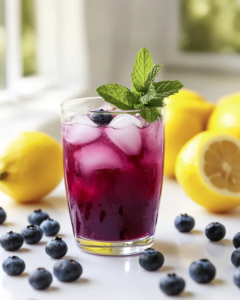 Homemade Blueberry Lemonade