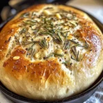 Rustic No-Knead Rosemary Garlic Bread