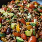 Mediterranean Ground Beef Stir Fry