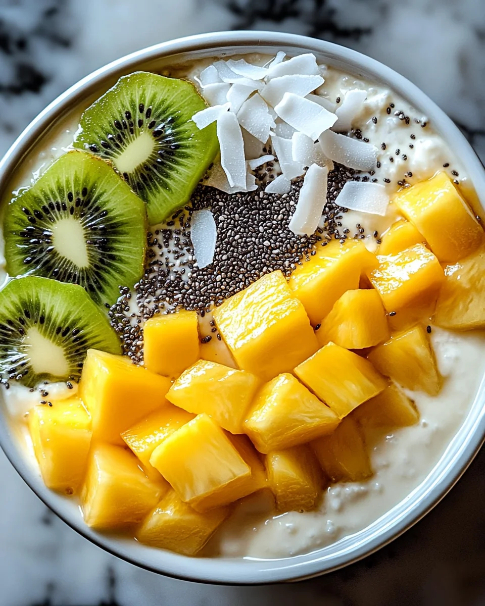 Tropical Paradise Cottage Cheese Smoothie Bowl Delight!