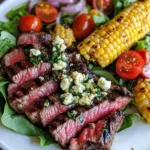 Grilled Balsamic Steak Salad with Gorgonzola & Corn