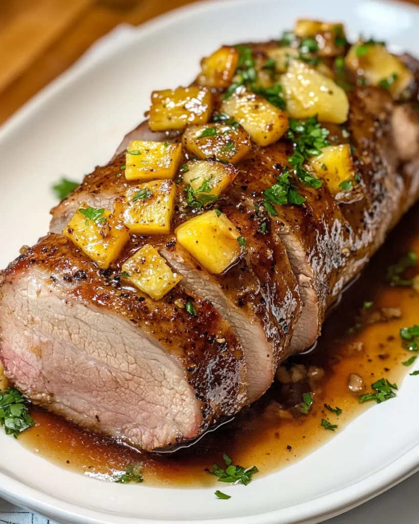 Slow Cooker Pineapple Pork Loin