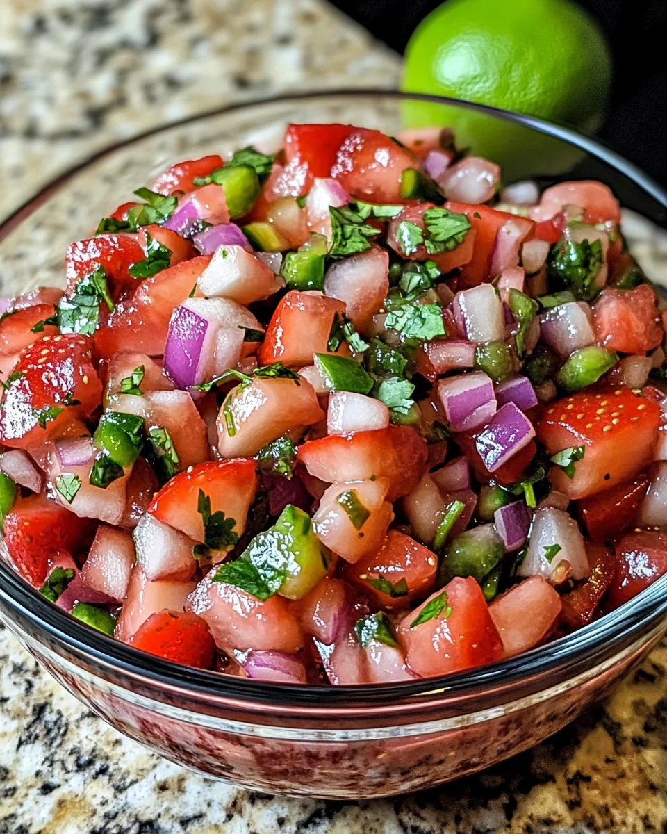 Spicy Sweet Strawberry Jalapeño Salsa