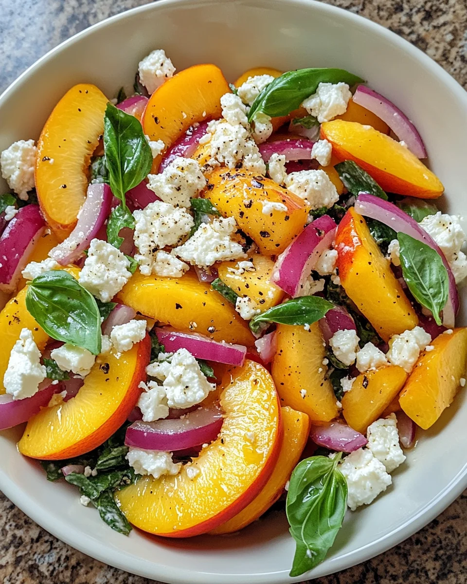 Peach Feta Salad: A Refreshing Delight for Summer!