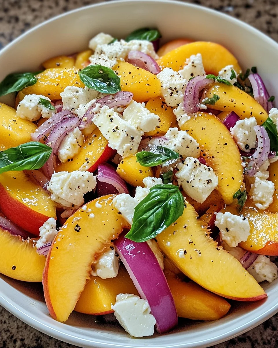 Peach Feta Salad
