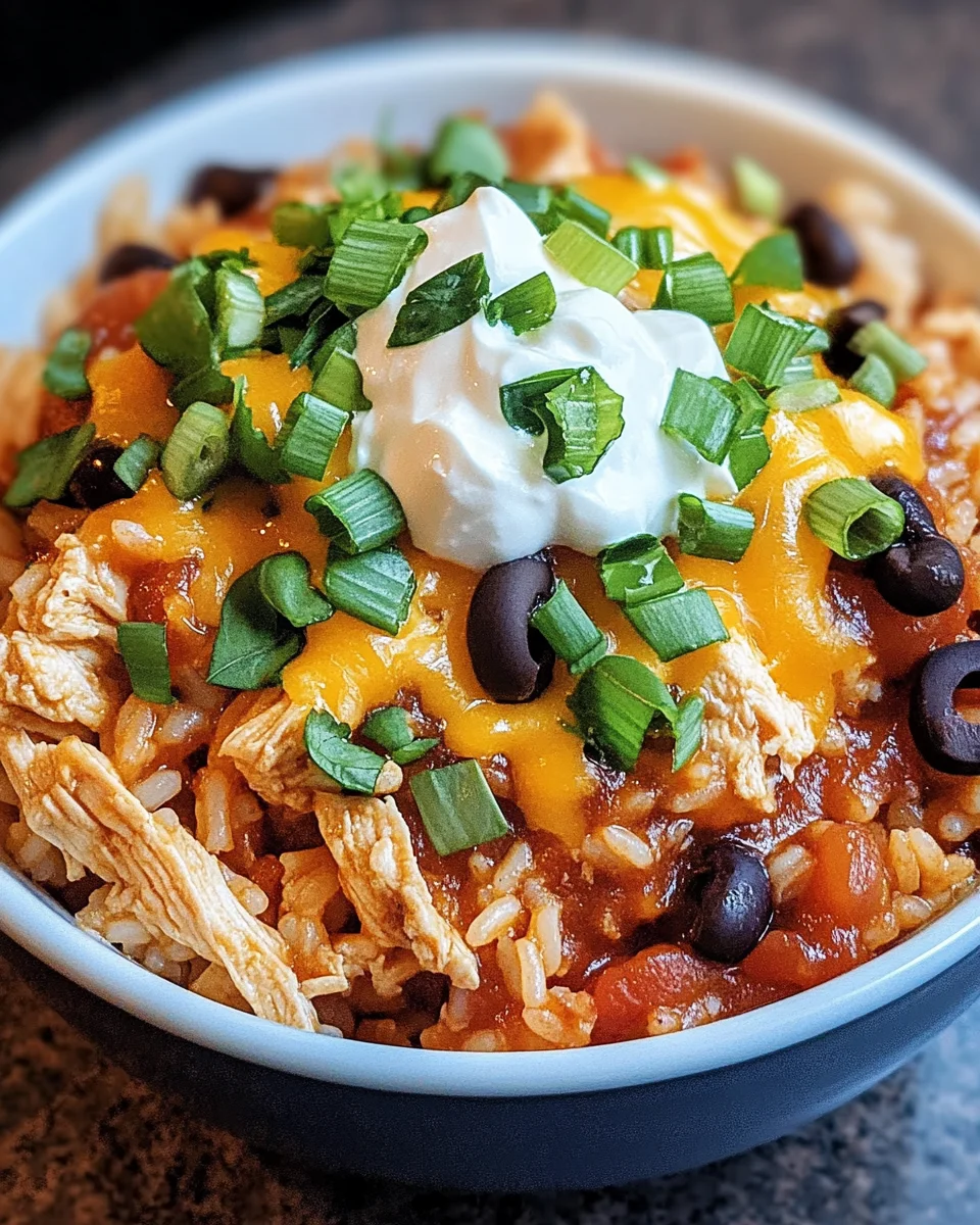 Crock Pot Chicken and Rice Burrito Bowl