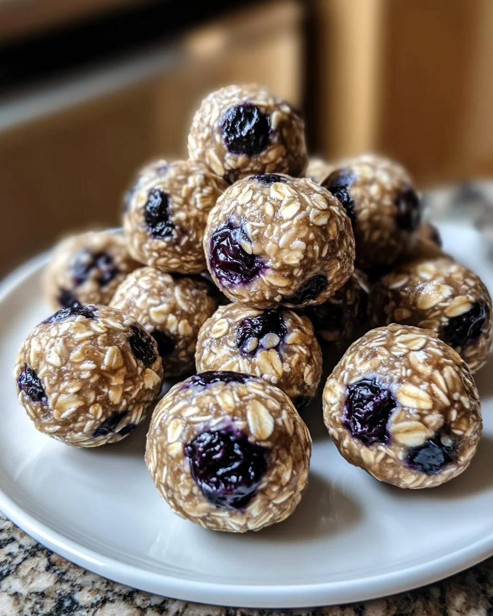 No-Bake Lemon Blueberry Protein Bites