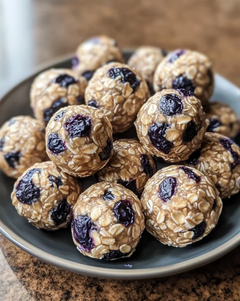 No-Bake Lemon Blueberry Protein Bites