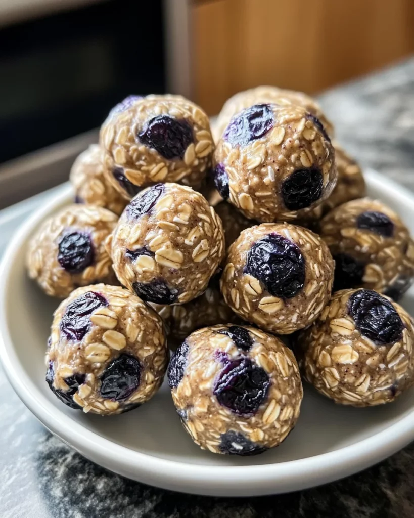 No-Bake Lemon Blueberry Protein Bites