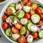 Fresh Cucumber Caprese Salad