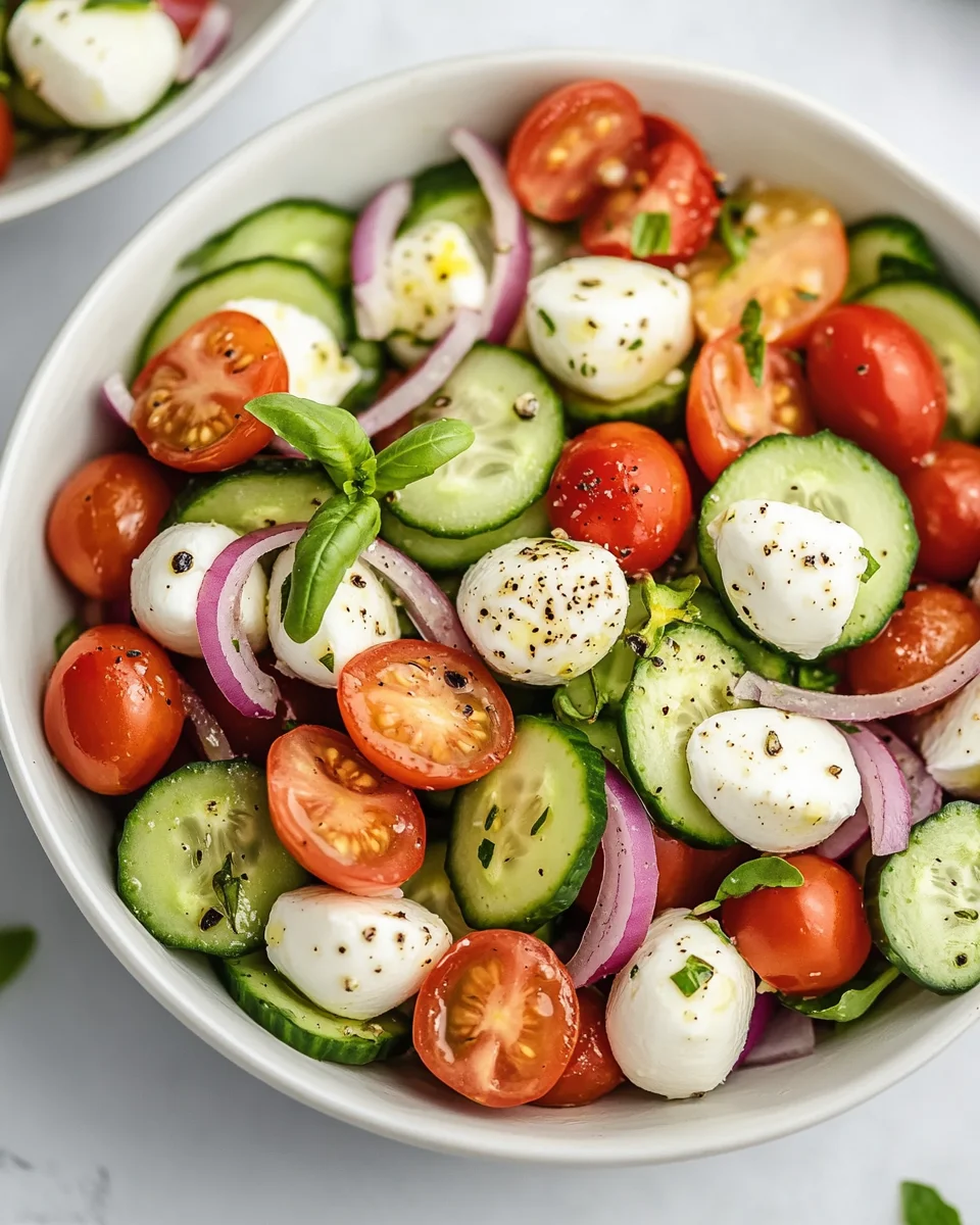 Fresh Cucumber Caprese Salad: A Refreshing Delight!