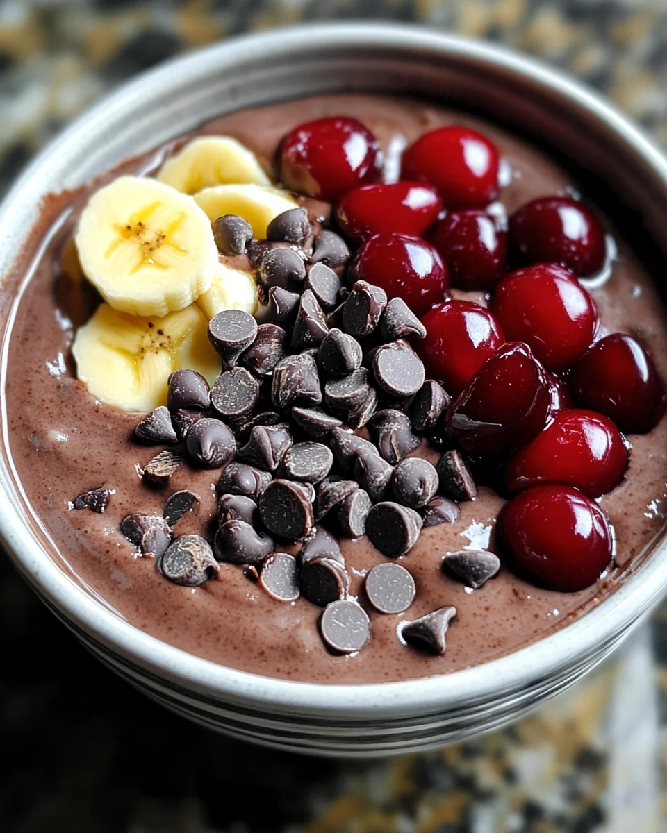 Chocolate Cherry Cottage Cheese Smoothie Bowl Recipe