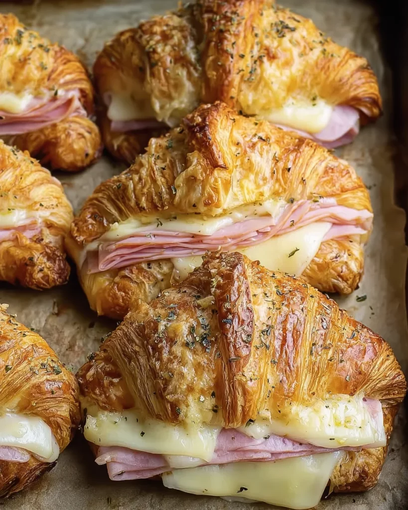 Ham and Cheese Croissant Sandwiches