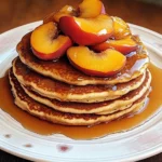 Caramel Peach Upside-Down Pancakes