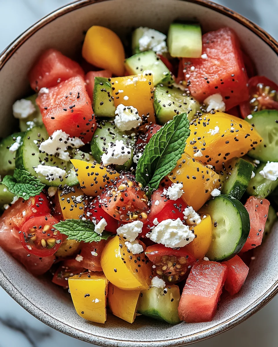 Peach Watermelon Salad: Refresh Your Summer Tastebuds!