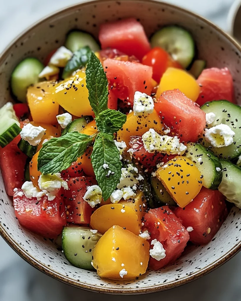 Peach Watermelon Salad